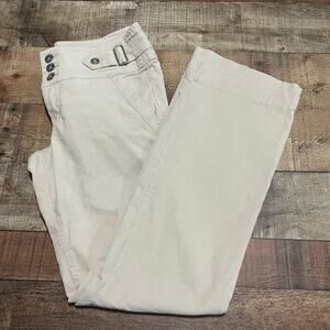 Boom Boom Jeans Women's Beige Stretch Pockets Corduroy Straight Leg Pants Sz 11